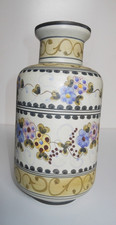 Vase Blumenvase  Weiß Gelb