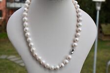 12-14 mm 50 cm 925 Silber Süßwasser Perlen Schmuck Halskette 925 Silber njhb