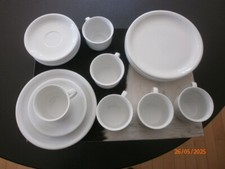 Thomas Trend 6 Personen Kaffeeservice weiß 18 teilig rillenstruktur