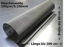 Edelstahlgewebe für Trommelfilter Bogensieb usw 0,100mm 100µm // bis zu 300x60cm