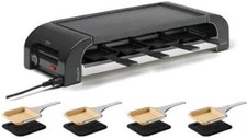 Stöckli Raclette PIZZAGrill for8 , in Anthrazit + 2 x Pizza/Keramikpfännchenset