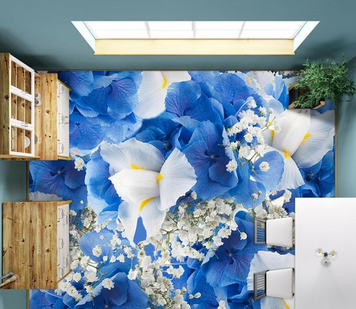 Blaue blütenblätter 3165 - blaue,