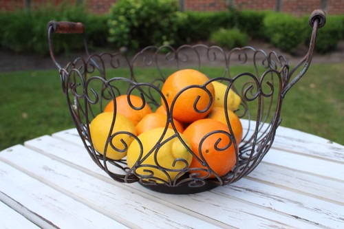 Großer obstkorb aus metall - großer,