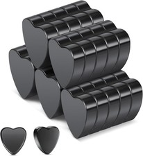 25 Schwarze Herz Magnete -