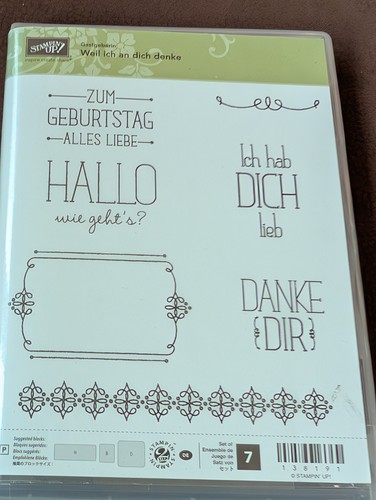 Stampin stempel weil ich - weil,