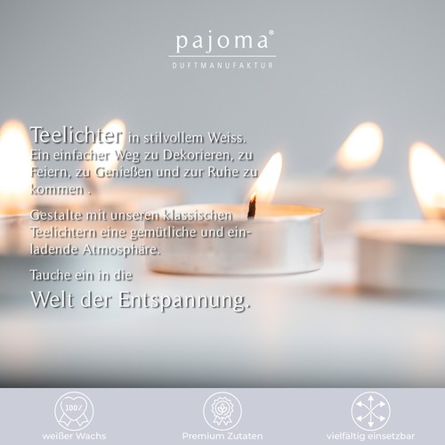 Pajoma 100 teelichter - 100,