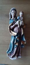 Handgeschnitzte Marienfigur Maria mit Kind, Prinoth Amadio, Wolkenstein, 28cm