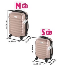 2tlg. ABS Reisekoffer Set Trolley Kofferset Hartschalenkoffer Hartschale