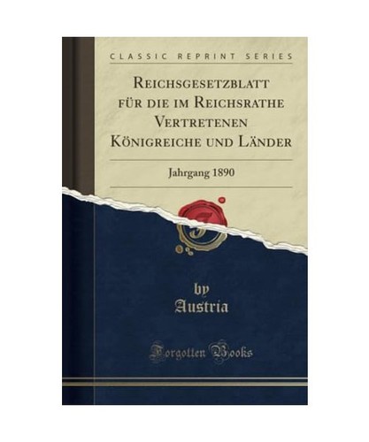 Reichsgesetzblatt für die - , im