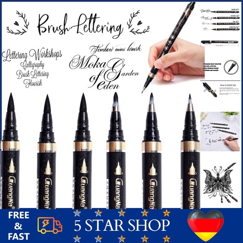 6er kalligraphie stift - kalligraphie, set