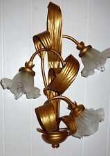 Wunderschöne XL Metall Glas Florentiner Wandlampe 63 cm Hoch