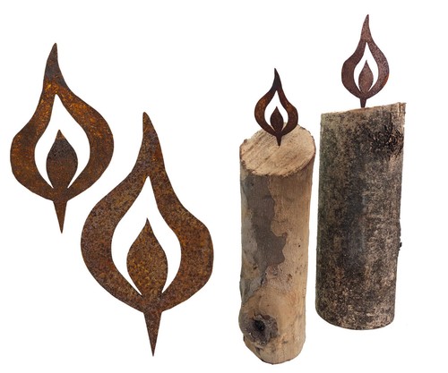 2er set kerzenflamme mit - 2er,