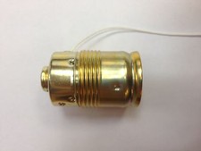 E27 Metall-Fassung mit Zugschalter ! Lampenfassung VOLL MESSING !!!Leuchte M10X1