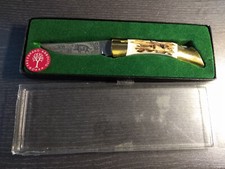 Böker Treebrand Arbolito Klappmesser, Hirschhorn, besondere Klinge, Sammlerstück