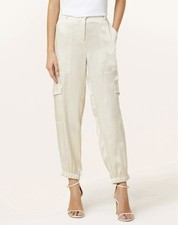 Cambio Cargohose Satinhose Jogger Jogpant Creme Gold Beige 34 36