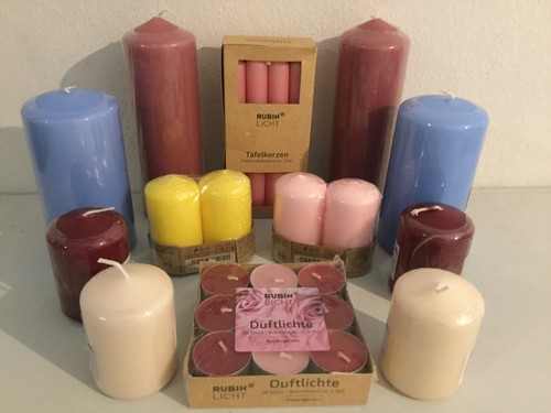 Stumpenkerzen paket bunt - stumpenkerzen,