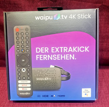 waipu.tv 4K Stick Schwarz, inkl. Fernbedienung, WLAN, HDMI, 4K HDR , OVP