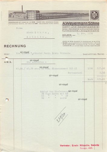 Seiden weberei weyermann - a.,
