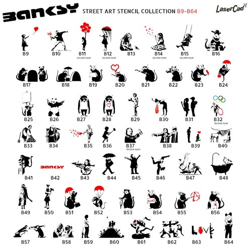 Schablonen banksy in - banksy, (b9-b64)