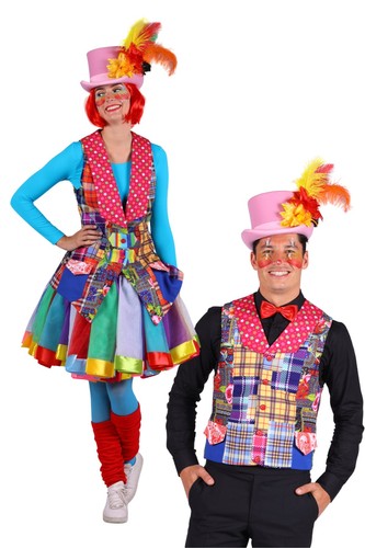 Excl clown weste patchwork - weste,