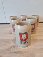6 Spaten Steinkrug 0,5 L Bierkrug Steinkrüge