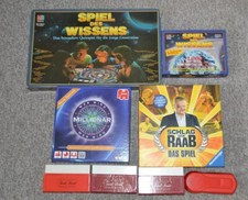 Spielepaket Konvolut Quizspiele - Spiel des Wissens, Trivial Pursuit, Millionär