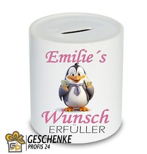 Lustige Wunsch Erfüller Spardose personalisiert mit Namen Sparschwein Geschenk