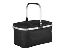 TOPMOVE Einkaufskorb Shopper Basket Korb Einkaufen faltbar Alurahmen schwarz