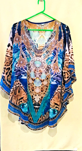 Bunte zipfel tunika over - bunte,