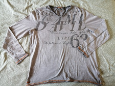 Camp David Herren Sweatshirt, Gr. XXL, Grau, Baumwolle,