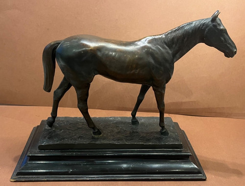 Alte bronze figur pferd - bronze,