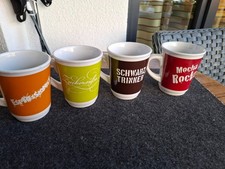 McDonalds MC Cafe Tassen 2010 Komplettsatz, alle 4 Kaffeetassen Sammeltassen