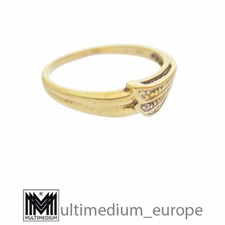 333er Gelbgold Diamant Fingerring 8k yellow gold diamond ring 8ct 333