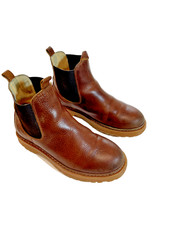 Angulus Chelsea Boots Stiefel für Kinder, Gr. 31, Lederstiefel, Cognac-Braun