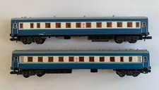 2 Piko N Personenwagen Weitstreckenwagen der UDSSR Blau - CCCP OK 2640 mit Licht