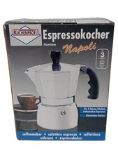 KÜCHENPROFI Espressokocher Napoli Aluminium Silber für 3 Tassen