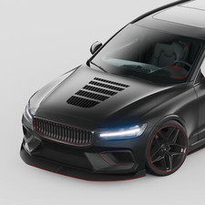 Motorhauben Rennstreifen Set "Carbon" Auto Aufkleber Folie Dekor KX077-04