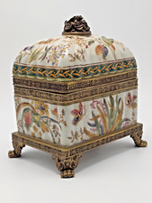 Porzellan Schmuckdose Schatulle Porcelain Jewelry Box Vintage Boîte à bijoux