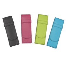 Alassio 2668 - Schreibgeräteetui aus echtem Leder, Etui in schwarz, Stiftetui 