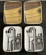 FISCHER & CO-OESLAU-COBURG-ZAHLTELLER-4 STÜCK-KÄUFFER-HEIZUNG-LÜFTUNG