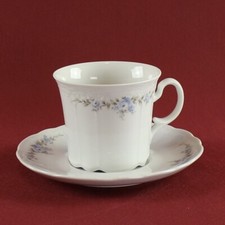 Kaffeetasse & Untertasse Seltmann Weiden Juliablaue Rosenranke Dekor 26950