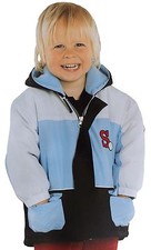 Kinder Kleinkind Jungen Jacke Fleece Futter Gr 86 92 98 Blau Weiß Reflektoren