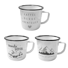 6x Metalltasse Kaffeetasse