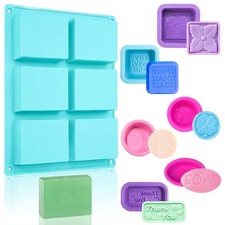 Seifenformen Silikon 7Stk Silikonform Seife Set für handgefertigte Seifenhers...
