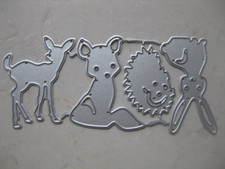 Waldtiere Herbst Reh Hase Igel - Stanzschablonen Stanzen