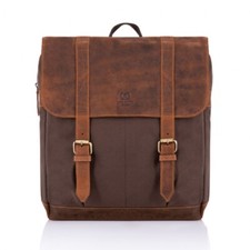 LEDER GROSS BRAUN RUCKSACK