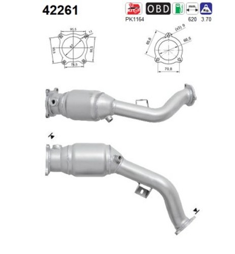 Katalysator 42261 für audi - 42261,