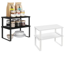 Gewürzregal 2x Küchen Mikrowellenregal Küchenregal Arbeitsplatte Weiß/Schwarz