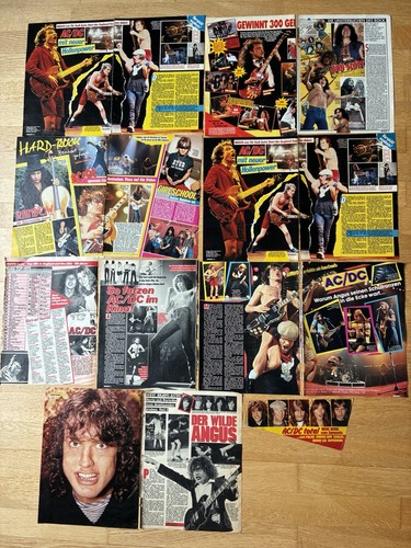 Poster artikel clippings - ac/dc,