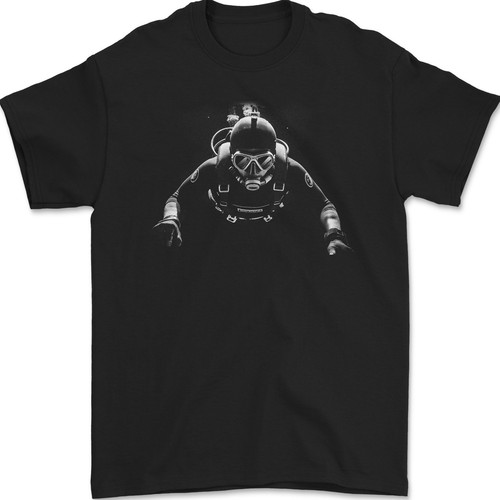 Monochrome scuba taucher - scuba,